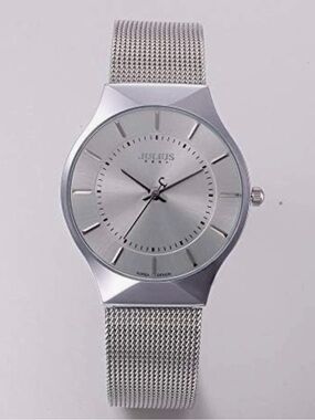 Julius slim Silver Mesh Watch for Men